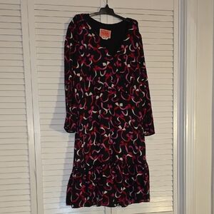 Kate Spade Black and Pink Long Sleeve Dress